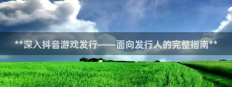 新宝gg1956注册地址：**深入抖音游戏发行——面向发行人的完整指南**